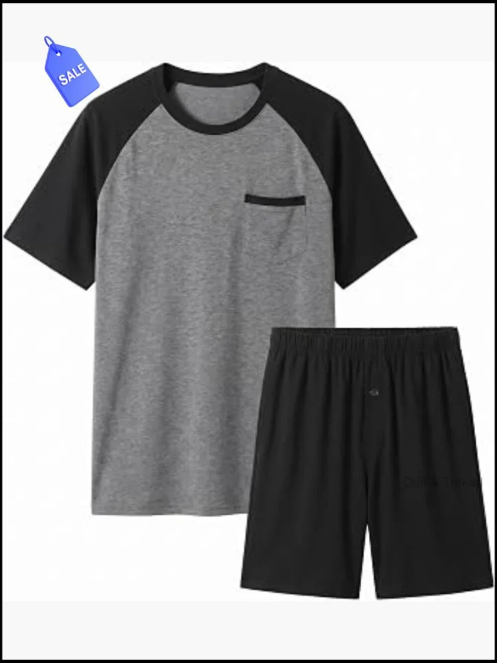 Bamboo Viscose Men's Pajama Set Short Sleeve Moisture Wicking